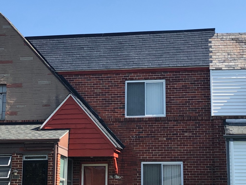 Finished slate roof replacement