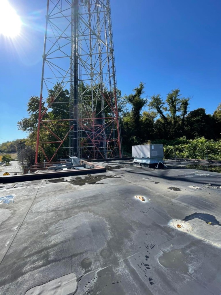 Epdm roof with damage